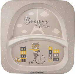 Набір посуду Canpol babies Bonjour Paris, 5 предметів, бежевий (9/227_bei) - мініатюра 3