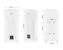 Водонагрівач "Плоский" Mixxus EWH-10050 Flat Dry накопичувальний 50 л сухий тен 2 kW WH0597 - мініатюра 2