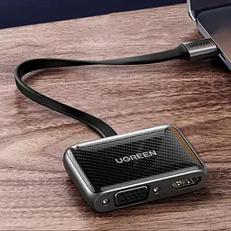 Перехідник Ugreen USB 2.0 Type-C HDMI+VGA HDMI 1.4b CM303 чорний - мініатюра 2