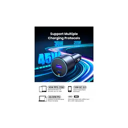 Зарядний пристрій Ugreen 2xUSB 63 Вт (USB-C + USB-A) QC 3.0 (EC701) (35023) - мініатюра 6