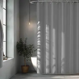 Шторка для ванної кімнати Spazio French Grey 240х200 із 16-ма кільцями
 - мініатюра 2