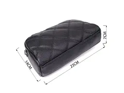 Жіноча сумка прошита ромбами з натуральної шкіри Vintage 23×14×7 см sum0027520 - мініатюра 3