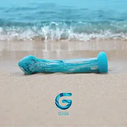 Скляний дилдо Gildo Ocean Ripple - мініатюра 8