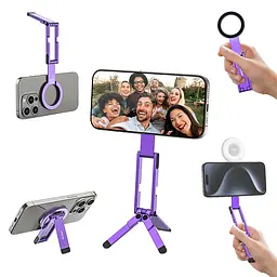 Тримач телефона Ulanzi MA60 Foldable Magnetic Phone Tripod (Purple)