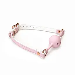 Кляп Liebe Seele White Pink Fairy Goat Leather Ball Gag SX2825 104157