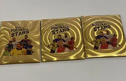 Дитячі золоті футбольні картки 45 шт, 3 упаковки колекційні Football Stars - мініатюра 2