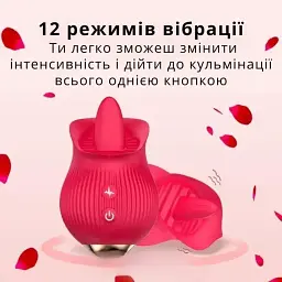 Стимулятор вібратор клітора I'MCUM Kiss & Lick Rose (7970379617735) - мініатюра 4