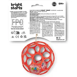 Іграшка-брязкальце Bright Starts Oball Rattle червона (11487) - мініатюра 4
