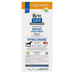 Корм сухий Brit Care Dog Hypoallergenic Adult Large Breed для дорослих собак великих порід гіпоалергенний з ягням 12+2 кг - мініатюра 2