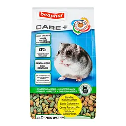 Повноцінний корм Beaphar Care+ Dwarf Hamster супер-преміум класу для хом'яків-джунгариків 250 г (18377) - мініатюра 2