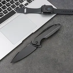 Ніж складаний туристичний Ruike P128-SB, (9.3 см) 14C28N / 3cr14n чорний - мініатюра 15