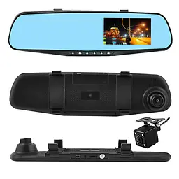 Відеореєстратор-дзеркало L-9004 LCD 3.5" 2 камери 1080P Full HD - мініатюра 3