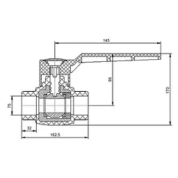 Кран кульовий Blue Ocean 75 SD00010629 - мініатюра 1