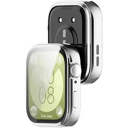 Чохол-накладка DK для Huawei Watch Fit 3 Silicone Face Case (silver) - мініатюра 2