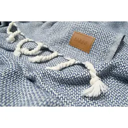 Плед-накидка Barine - Wool Basket indigo синій 120*175 - мініатюра 3