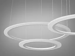 Підвісна LED-люстра на тросах з пультом 115 Вт Diasha 6639/800+600+400WH - мініатюра 4