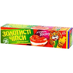 Чипси Золотисті зі смаком бекону 50 г (179497) - мініатюра 2