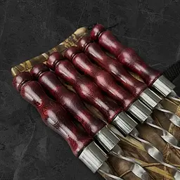 Набір шампурів "Компакт ПЛЮС" у тканинному кейсі 7в1 (рогіз) - мініатюра 2