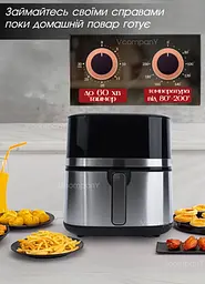Аерогриль Crownberg Air Fryer Grill XL 6.5 л 1600 Вт чорний - мініатюра 6