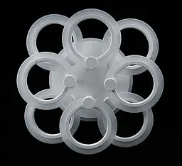 Люстра стельова LED Splendid Ray LK235/4+4+A, 160W, білий, з пультом, димер, сучасний стиль, 50 см - мініатюра 4