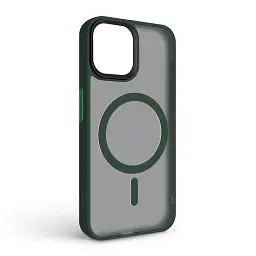 Чохол ArmorStandart Uniq Magsafe для Apple iPhone 15 Dark Green - мініатюра 2