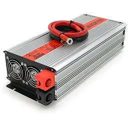Інвертор напруги Ritar RSX-3000, 12V/220V, 3000W з апроксимованою синусоїдою, 2xShuko, 1xUSB, клемні дроти, BOX, Q4 - мініатюра 2
