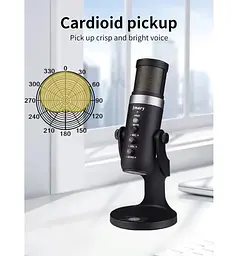Професійний студійний конденсаторний мікрофон Jmary MCPW9 USB Black - мініатюра 11