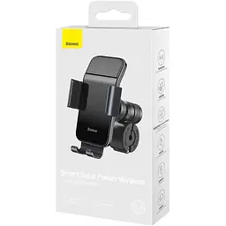 Автотримач із бездротовою зарядкою Baseus Smart Solar Power Wireless Cycling Electric Holder Black (SUZG010001) [85330] - мініатюра 7