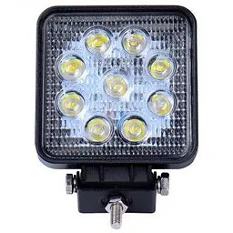 Додаткова LED фара 27W (3W x 9) 10-30V 105x126x20 mm Далека (002 B 27W) 1 шт. (3375)