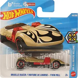 Базова машинка Hot Wheels HW All Drivers Welcome Braile Racer / Voiture De Course - Twin Mill золота (5785) JJJ11-N521