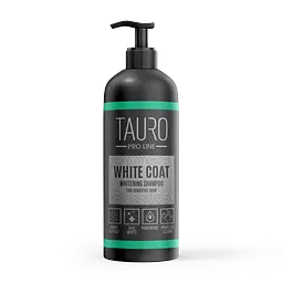 Відбілюючий шампунь Tauro Pro Line для собак і кішок з білою шерстю White Coat Whitening Shampoo 1000 мл