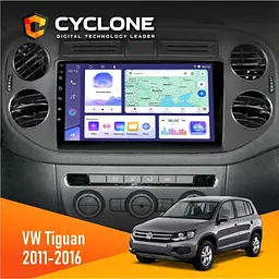 Штатна магнітола Volkswagen Tiguan 2011-2016 Black Cyclone C9-011 4x64, DSP Cyclone (НФ-00007176)