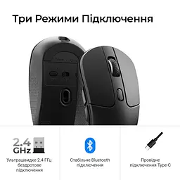 Миша бездротова Keychron M3 WL Black (M3-A23) - мініатюра 8