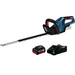 Кущоріз акумуляторний Bosch GHE 18V-60 Professional, 1 акб GBA 18V 4.0Ah і з/п GAL 18V-40