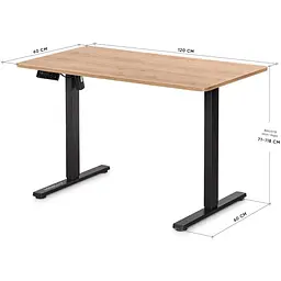 Стіл Mealux PowerDesk Lite Mahogany з електрорегулюванням висоти (EVO-201 Lite Mahogany/B) - мініатюра 3