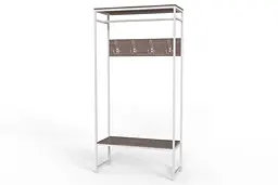 Вішалка модульна підлогова Ferrum-decor Треліс 14 180x90x38 білий ДСП Дуб Сонома Труфель 16мм (FRD-104353) - мініатюра 4