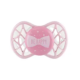 Пустушка Nuvita 7065 Air55 Cool симетрична 0m+ BE HAPPY кольору рожевий кварц NV7065RQ - мініатюра 2