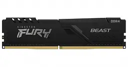Пам'ять 32Gb x 2 (64Gb Kit) DDR4, 3200 MHz, Kingston Fury Beast, Black, 16-18-18, 1.35V, з радіатором (KF432C16BBK2/64) - мініатюра 2
