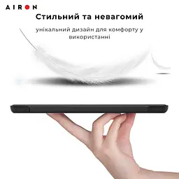 Чехол AIRON Premium для Samsung Galaxy Tab S10 Plus 12.4 2024 с защитной пленкой и салфеткой Black - мініатюра 4