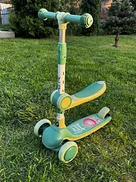 Самокат триколісний з сидінням "Skyper" JT-31622 зелений