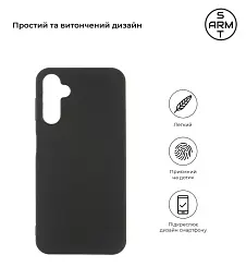 Чохол ArmorStandart Matte Slim Fit для Samsung A14 4G / A14 5G Black - мініатюра 2