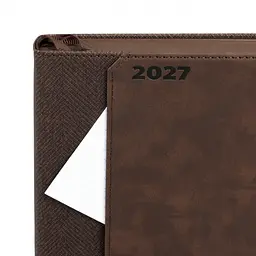 Щоденник діловий Leo Planner 2027 Nebraska А5 твердий коричневий 368 сторінок (252767) - мініатюра 3