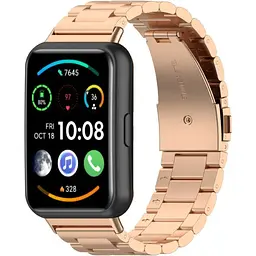 Ремінець DK для Huawei Watch Fit 2 Metal Fitlink Steel Watch Band (рожеве золото) - мініатюра 3