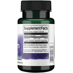 Селен Swanson Chelated Selenium Complex 200 мкг 90 капсул (100-36-4829190-20) - мініатюра 3