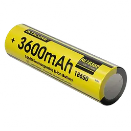 Акумулятор захищений Li-Ion 18650 Nitecore NL1836R 3600mAh 3.6V USB-C (Чорно-жовтий) - мініатюра 3