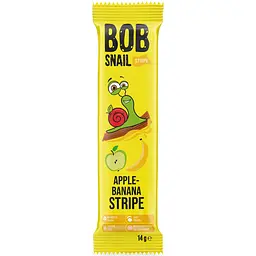 Конфета фруктовая Bob Snail Яблочно-банановый страйп, 14 г