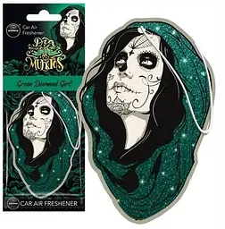 Ароматизатор для авто Aroma Car Cellulose Dia De Los Muertos Green Diamond Girl (83279)