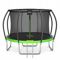 Батут із внутрішньою сіткою 4FIZJO Premium 12FT 374 см 4FJ0605 Black/Green (P-5907739314185) - мініатюра 2