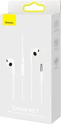 HF Baseus Encok H17 +мікрофон white (NGCR020002) - мініатюра 7