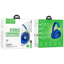 Навушники Hoco Adventure BT Headphones W43 сині до 25 годин - мініатюра 7